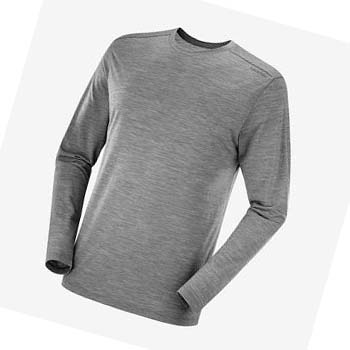 Camiseta Salomon OUTLIFE MERINO BLEND Hombre Grises | MX 3243JPQ